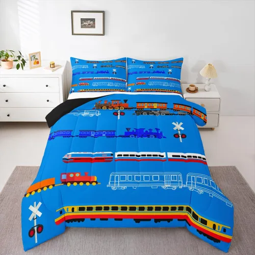 Miniatura 29 de Juego de edredón de pingüino, tamaño matrimonial, edredón de plumón de pingüino kawaii, juego de ropa de cama de animales antárticos para niños