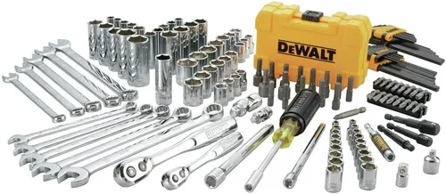 Miniatura 3 de DEWALT Kit de herramientas mecánicas y juego de llaves, 142 piezas, 1/4 y 3/8" de transmisión, MM/SAE (DWMT73802)