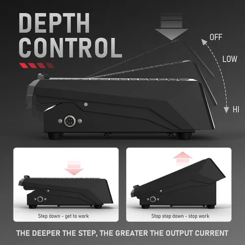 Miniatura 6 de YESWELDER Pedal de soldadura TIG, pedal de control de amplificador, compatible con TIG-200P ACDC TIG-205P YWT-200DC y otras máquinas con control