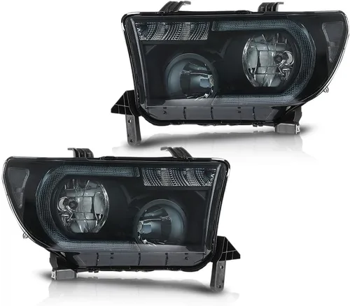 Miniatura 10 de GRAND ORANGE Par de faros delanteros compatibles con Toyota Tacoma 2005 2006 2007 2008 2009 2010 2011 lente transparente cromado carcasa ámbar