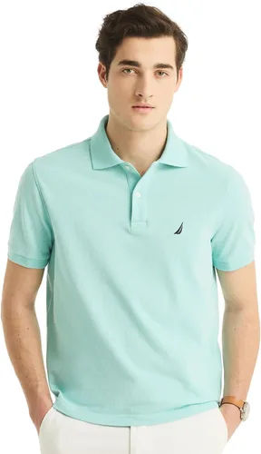 Miniatura 11 de Nautica playera polo clásica de mangas cortas, color sólido, para hombre