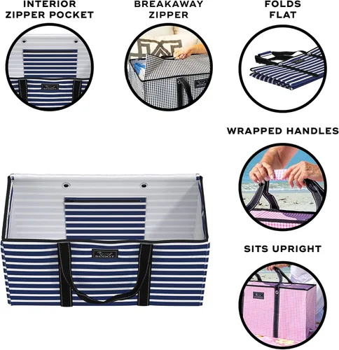 Miniatura 11 de SCOUT Errand Boy - Bolso utilitario extra grande y ligero con cremallera separable, plegable para comestibles y mercado o playa