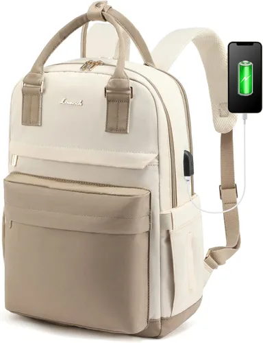 Miniatura 36 de LOVEVOOK - Mochila de computadora portátil para mujeres y niñas, mochila de 15.6 pulgadas impermeable para estudiantes, linda bolsa para libros