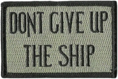 Miniatura 4 de Parche de bandera Dont Give Up The Ship - Negro
