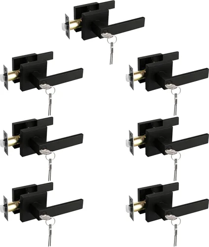 Miniatura 63 de NEWBANG Manija de palanca de puerta sólida con acabado negro mate