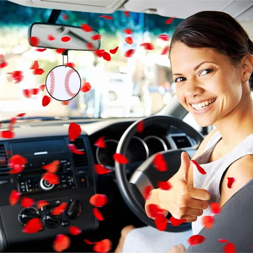 Miniatura 5 de 12 piezas ambientador para coche colgante de larga duración aroma regalo para amantes del deporte ambientador automotriz aromaterapia tableta espejo