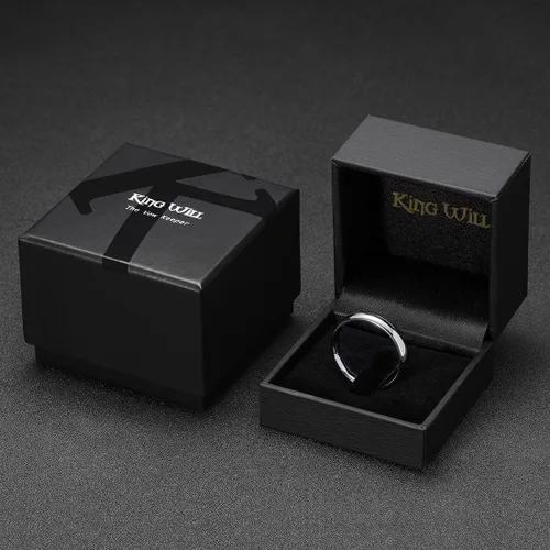 Miniatura 80 de King Will Alianza de boda de carburo de tungsteno para hombres y mujeres, anillos de promesa para parejas abovedados de alto pulido
