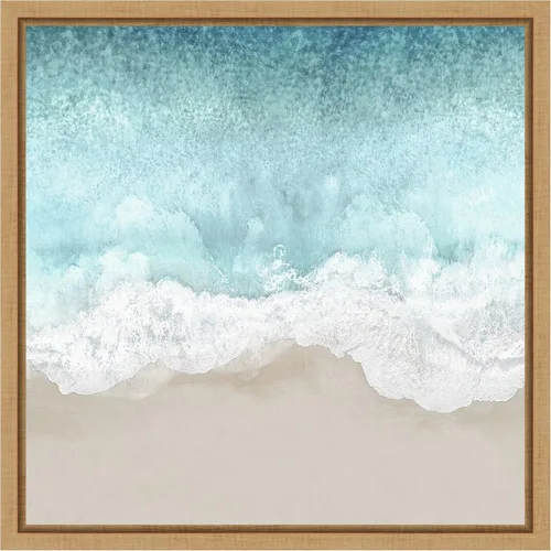 Miniatura 10 de Amanti Art Lienzo enmarcado para pared, 16 x 16 pulgadas, olas del océano II, por Maggie Olsen, lienzo enmarcado para pared, obras de arte de playa