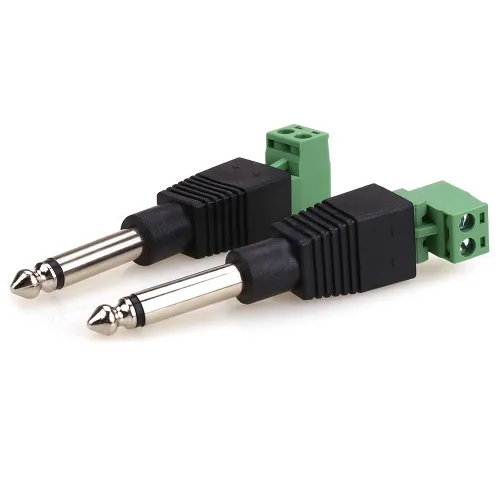 Miniatura 6 de NANYI TS Jack de 1/4 pulgadas, conector macho mono de 0.250 in para guitarra/altavoz/micrófono que puede ser tornillo sin soldadura, paquete de 2