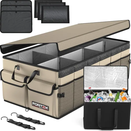 Miniatura 17 de FORTEM Organizador de maletero para SUV, organizador de maletero de automóvil, almacenamiento plegable, accesorios de coche para mujeres y hombres