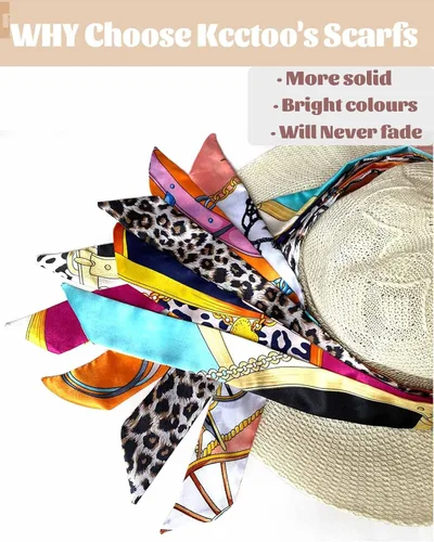 Miniatura 2 de kcctoo 2610Pack Scarf Bags for Women Handbag Scarfs Band Hair Neck Scarves Fashion Gifts