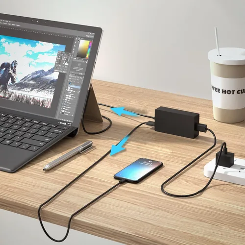 Miniatura 6 de Cargador Surface Pro de 65 W compatible con Microsoft Surface Laptop 2 3, Surface Pro X 11 10 9 8 7 6 5 4 3, Surface Go 2 Go 3, Surface Book 1 2