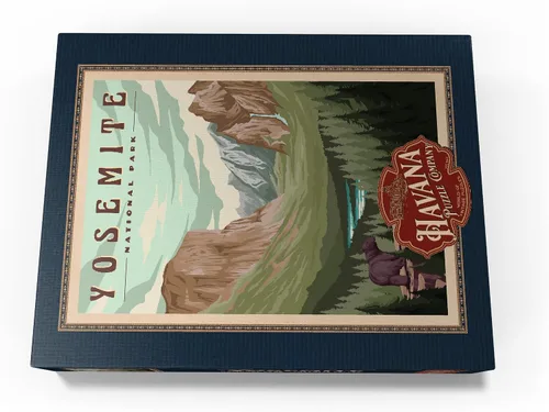 Miniatura 4 de MyPuzzle Yosemite National Park - Valle de Yosemite, póster de viaje vintage, rompecabezas premium de 1000 piezas para adultos