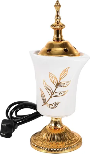 Zerodeko Quemador de incienso enchufable Oud Quemador de resina de incienso Bakhoor Quemador eléctrico de incienso árabe Soporte de incienso