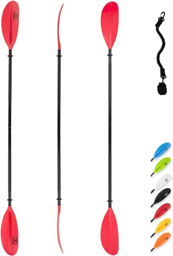 Miniatura 11 de OCEANBROAD - Remo de kayak de 86 pulgadas/218 cm, 90.5 pulgadas/230 cm, 95 pulgadas/241 cm, remo de aleación para kayak, bote y canoa con correa