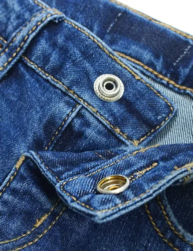 Miniatura 3 de KIDSCOOL SPACE Pantalones de mezclilla rasgados con banda elástica para niños pequeños
