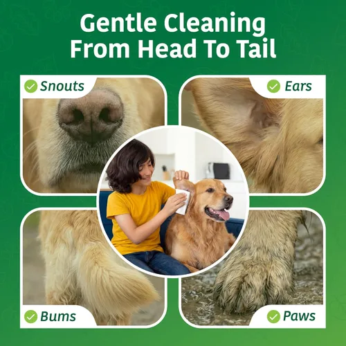 Miniatura 3 de Inspire Naturals Toallitas para mascotas para perros y gatos 100% naturales a base de plantas con antioxidantes orgánicos, desodorizante de limpieza