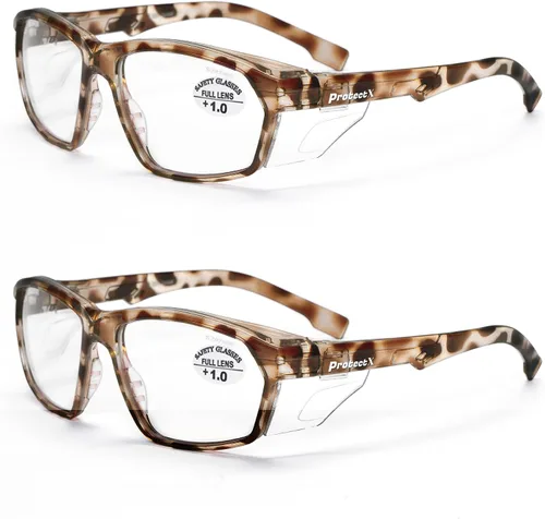 Miniatura 41 de ProtectX Lentes de lectura elegantes para mujeres y hombres, antivaho y antiarañazos, protección UV, gafas de seguridad antiimpactos