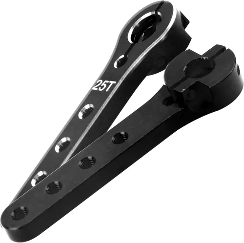 Miniatura 5 de ShareGoo 25T Servo Horn 2.205 in Metal 25 Dientes Extensión Servo Brazo de Dirección Compatible con 30-100CC Balsa Aviones RC Avión Helicóptero Negro