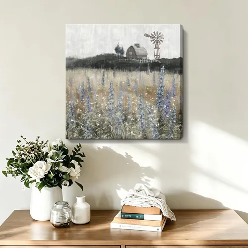 Miniatura 31 de Arte de pared para decoración de baño, imagen de playa azul, tema oceánico, impresión en lienzo de flores, pintura moderna de paisaje marino