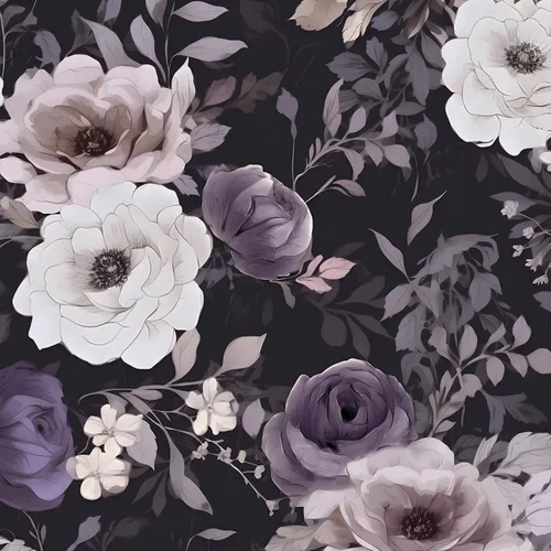 Miniatura 11 de ILHIIOR Papel tapiz floral azul oscuro para despegar y pegar, papel de contacto de hojas bohemias, papel de contacto con flores oscuras, extraíble