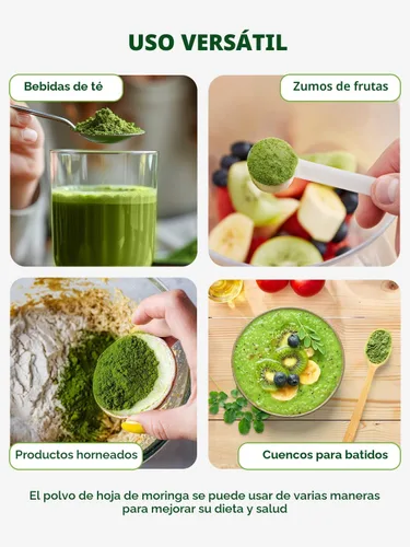 Miniatura 8 de PURA VIDA MORINGA Polvo orgánico de origen único - Polvo de hojas 100% premium, moringa oleifera orgánica USDA, polvo de hoja de moringa - Perfecto