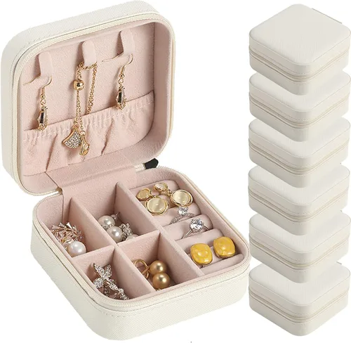 Miniatura 14 de Estuche de Joyería de Viaje para Damas de Honor, Caja de Regalo, Juego de 12 Estuches Pequeños de Joyería, Mini Organizador de Joyas, Estuche