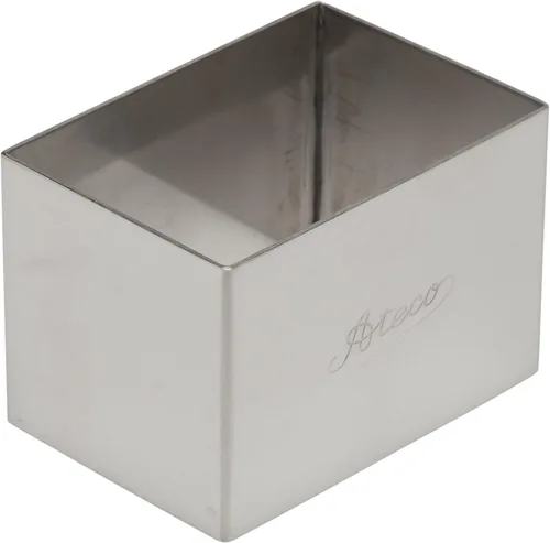Miniatura 4 de Ateco Forma cuadrada de acero inoxidable, 2.75 x 1.25 pulgadas de alto