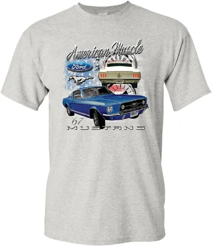 Miniatura 17 de Ford Mustang Shelby 1967 GT - Camiseta para hombre de Muscle Cars Azul marino