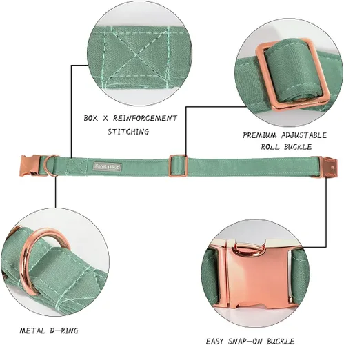 Miniatura 2 de Lionet Paws Collar de perro con pajarita, cómodo collar de seda para perro con pajarita desmontable para perros grandes, cuello de 16 a 24 pulgadas