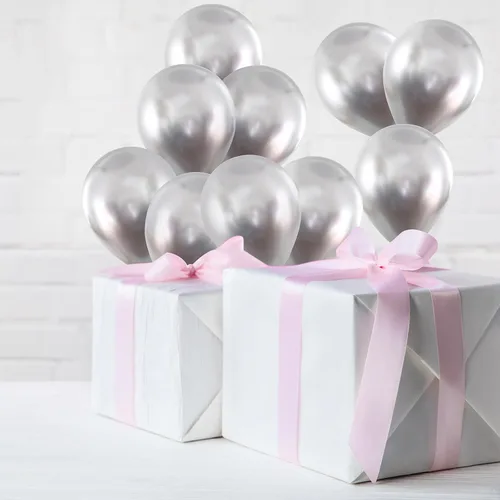 Miniatura 7 de Sumind 100 globos metálicos de 5 pulgadas, pequeños globos brillantes de helio, de látex cromado decorativo, para graduación, cumpleaños, boda