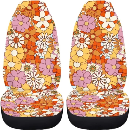 Miniatura 22 de 2 fundas de asiento para automóviles con estampado de bandera americana del 4 de julio, color negro, accesorios para el interior del vehículo