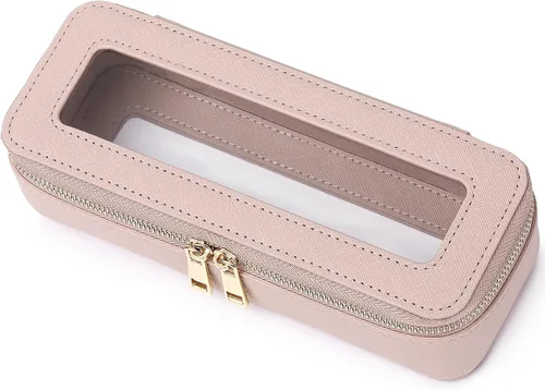 Miniatura 32 de Pinkmik Pequeña bolsa de maquillaje, mini estuche transparente para maquillaje y neceser con cremallera, organizador de bolsos para mujer