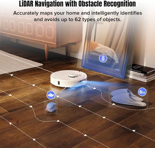Miniatura 5 de roborock Qrevo MaxV Robot Aspirador y Mop, Diseño FlexiArm, Re-Lavado y Re-Mop con Agua Caliente, Secado Automático, Vaciado Automático, Succión