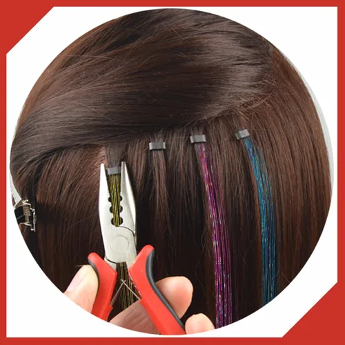 Miniatura 5 de Alicates para extensiones de cabello, 3 agujeros, herramienta de extracción de mini abridor para extensiones de cabello micro nano anillo Rojo 3