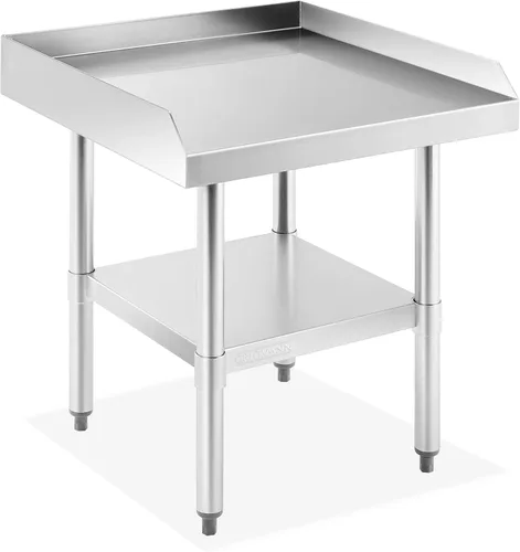 GRIDMANN NSF Mesa de equipo de acero inoxidable de calibre 16 de 24" L x 24" W x 24" H con estante inferior para cocina comercial de restaurante