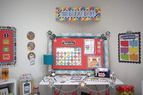 Miniatura 2 de Creative Teaching Press Bold & Bright - Juego de calendario, tablón de anuncios CTP y exhibición para el aula, 67 piezas
