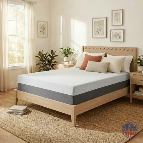 Celestial Sleep - Colchón de espuma viscoelástica con gel en caja, fabricado en EE. UU., Certificado CertiPUR-US®, Certificado Oeko-Tex y