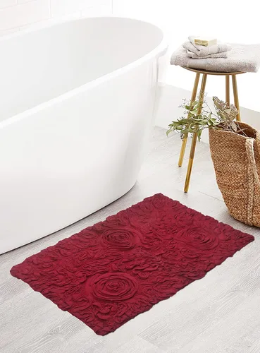 Miniatura 39 de Home Weavers Bell Flower Collection - Tapetes de baño copetudos 100 % algodón, extrasuaves y absorbentes, antideslizantes, lavables a máquina, lino