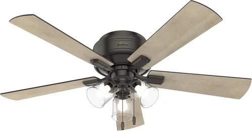 Miniatura 14 de Hunter Ventilador de techo interior de 52 pulgadas con luces LED y cadena de tracción, ventilador de techo de perfil bajo, 5 aspas, para dormitorio