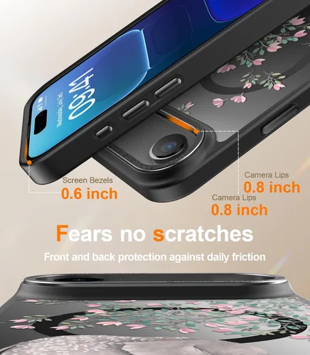 Miniatura 486 de Goodon para iPhone 15 Pro Max con protector de pantalla de privacidad, compatible con Magsafe, funda translúcida mate a prueba de golpes - Linda