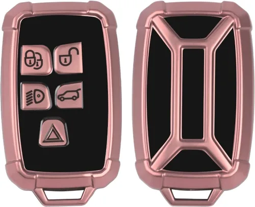 Miniatura 6 de x xotic tech Funda para llavero compatible con Range Rover Evoque Discovery LR4 Land Rover Sport o Jaguar XF XJ F-PACE F-Type 5 botones, protección