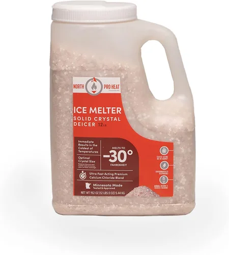 Mezcla de cloruro de calcio de 30 grados negativo por calor, jarra de fusión de hielo de 12 libras, descongelante de acción rápida para calzadas,