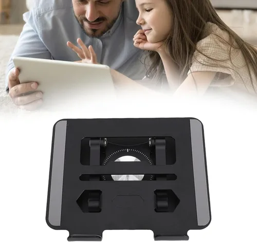 Miniatura 7 de Goshyda Soporte para tableta, soporte de escritorio de aluminio giratorio 360°, soporte de escritorio ajustable y plegable, universal para tabletas