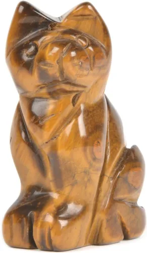 Miniatura 7 de Justinstones Estatua de gato guardián de piedra de sangre africana, decoración del hogar, reiki chakras curativos, cristal de escritorio, decoración