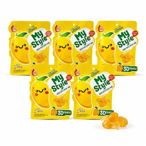 Miniatura 9 de My Style 3D - Caramelo de gomita pelable - Auténtico caramelo vietnamita de frutas tropicales, bolsa de 4.23 onzas (4.23 oz), sabores de frutas