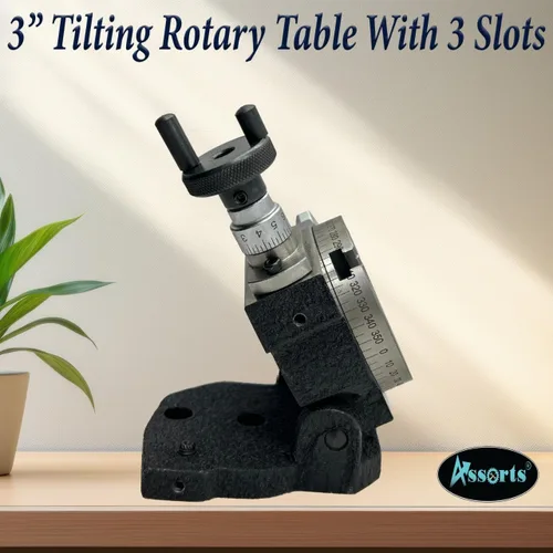 Miniatura 6 de Mesa giratoria inclinable de 3 pulgadas con 3 ranuras