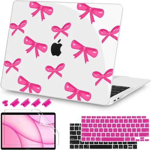 Miniatura 28 de Teryeefi Funda compatible con MacBook Air de 13 pulgadas M1 2021 2020 2019 2018 versión A2337 A2179 A1932 con Touch ID, carcasa rígida de plástico