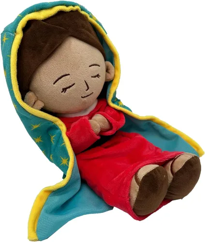 Miniatura 7 de Muñeco de peluche de la Señora de Guadalupe con la bendita María, juguetes religiosos de Cristo, figura religiosa cristiana de peluche, decoración