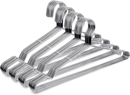 Miniatura 8 de Fayleeko Perchas de alambre – Perchas de acero inoxidable resistentes de 17.7 pulgadas (paquete de 50)